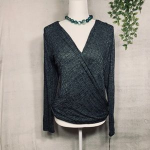 Rock & Republic | Blue Green Crossover Blouse